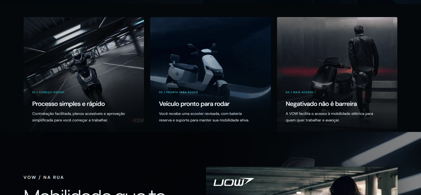 Benefícios da assinatura de scooters elétricas VOW.