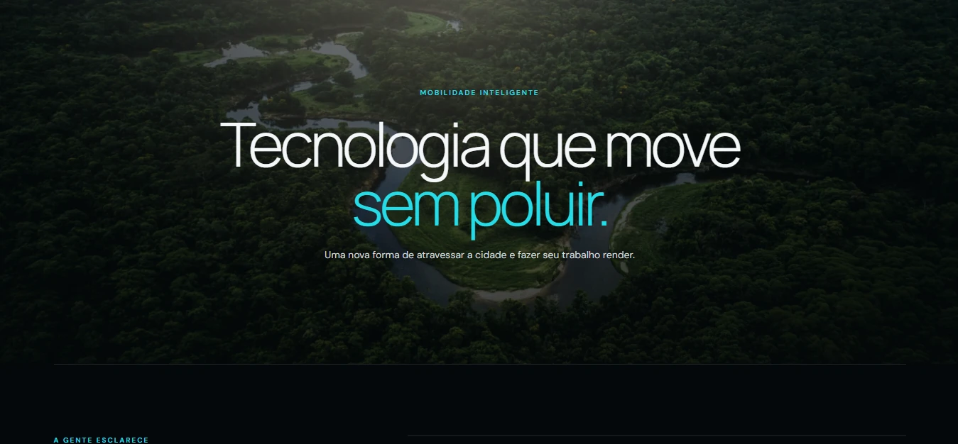 Seção de mobilidade e sustentabilidade.